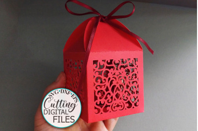 Wedding Favor Box Party Candy gift box laser cut svg template