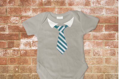 Striped Tie with Collar | SVG | PNG | DXF | EPS