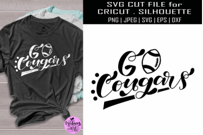 Go cougars svg, football cougars shirt svg