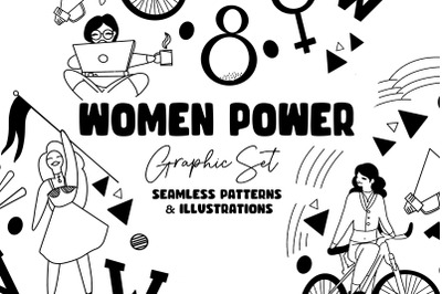 March 8 - Women Power Graphic Set