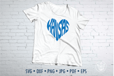 Kansas heart, Svg Dxf Eps Png Jpg, Cut file, svg heart