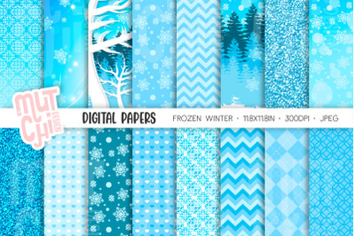 Frozen Winter digital papers