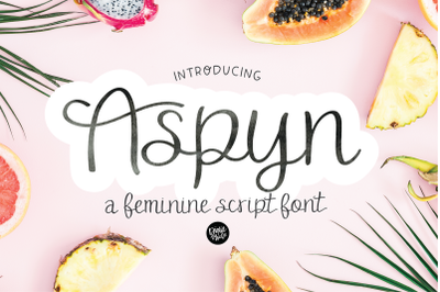ASPYN a Feminine Script Font