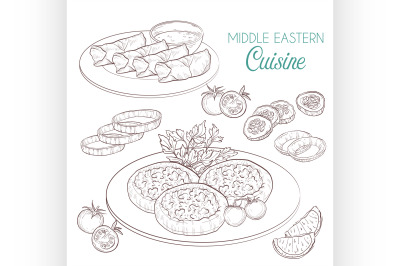 Middle Eastern cuisine, arabian dishes. 4