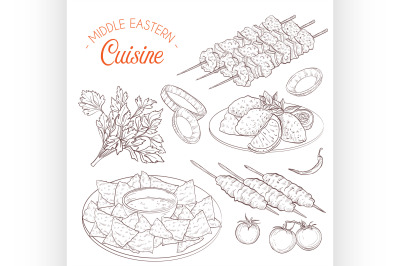 Middle Eastern cuisine, arabian dishes. 8