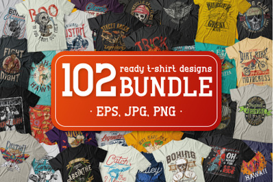 102 ready t-shirt designs BUNDLE