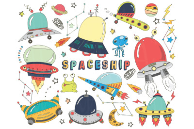Doodle Space Ship Collections