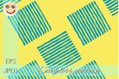 Blue paint stripes on the yellow seamless pattern.