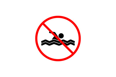 do not swim sign