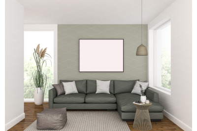 Interior scene - artwork background - frame mockup