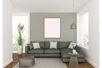 Interior scene - artwork background - frame mockup