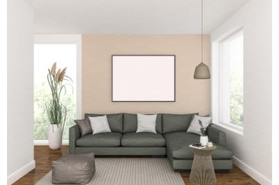 Interior scene - artwork background - frame mockup