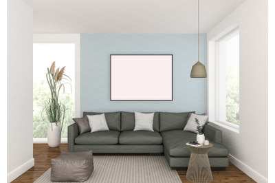 Interior scene - artwork background - frame mockup