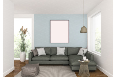 Interior scene - artwork background - frame mockup