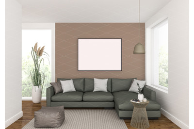 Interior scene - artwork background - frame mockup