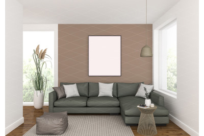 Interior scene - artwork background - frame mockup