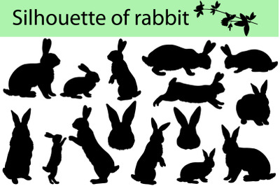 Silhouette of rabbit