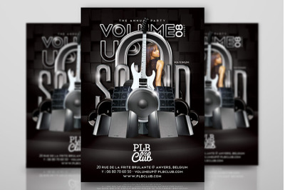 Volume Up Maximum Sound Party Flyer Template