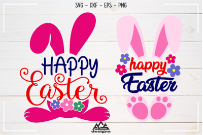 Happy Easter Rabbit Bunny Svg Design