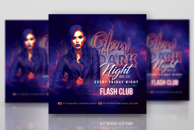 Glow In The Dark Party Flyer