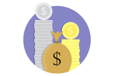 Money capital icon vector