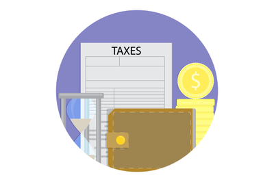 Tax day icon vector