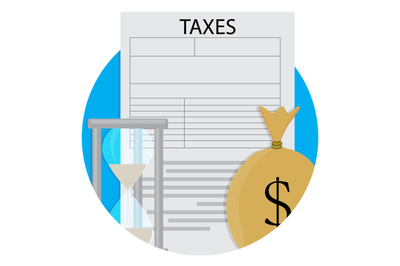 Pay taxes vector icon