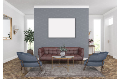 Interior scene - artwork background - frame mockup