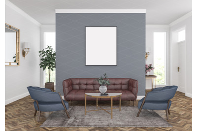 Interior scene - artwork background - frame mockup