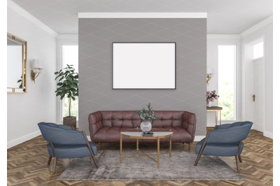 Interior scene - artwork background - frame mockup