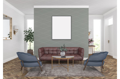 Interior scene - artwork background - frame mockup