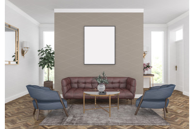 Interior scene - artwork background - frame mockup