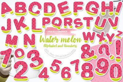 Watermelon Alphabet and Numbers