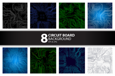 8 Circuit Board Background