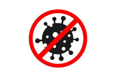 deadly virus forbade warning sign icon vector