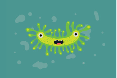 Green Virus Illustration Design