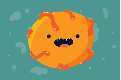 Orange Virus Illustration