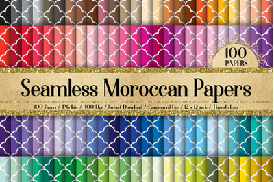 100 Seamless White Moroccan Carpet Pattern Papers