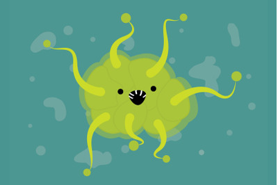 Green Virus Art Design