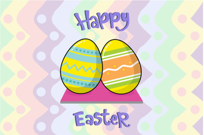 Two Easter Eggs Illustration