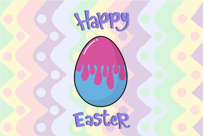 Pink Blue Easter Egg