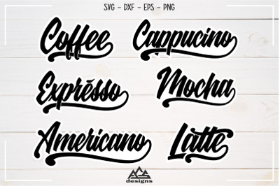 Coffee Lettering Packs Svg Design