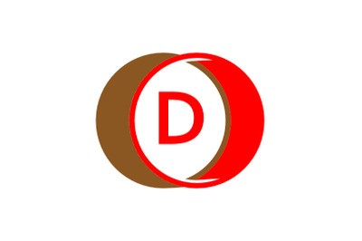 d letter circle logo