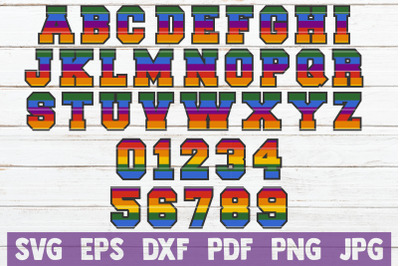 Gay Pride Alphabet and Numbers