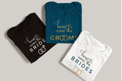 Here Comes the Wedding Trio | SVG | PNG | DXF | EPS