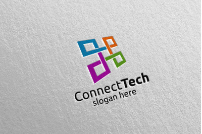 Technology Logo and electronic 8