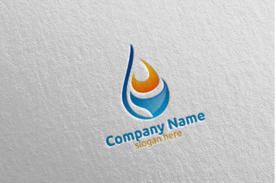 water Drop vector logo design 10