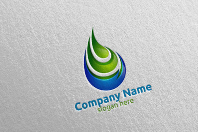 water Drop vector logo design 11