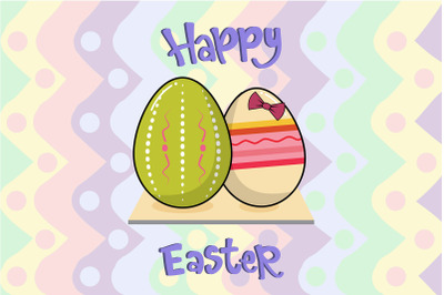 2 Easter Eggs Illustration