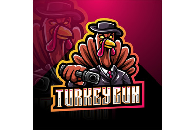 Turkey gunner esport mascot logo